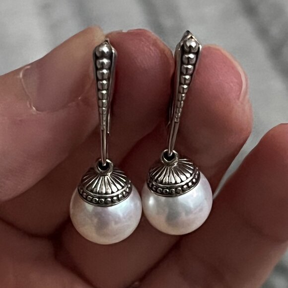 LAGOS Drop Pearl Earrings - Picture 4 of 4
